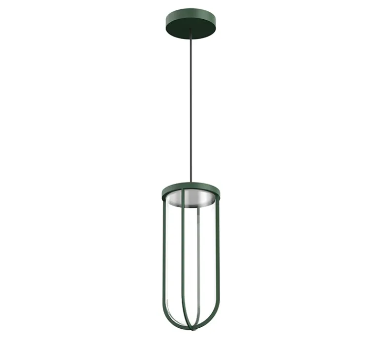 Suspension*Flos Suspension, In Vitro, , IP66, LED, 2700K, 799 lm, Ø18cm, H42,5cm - vert forêt