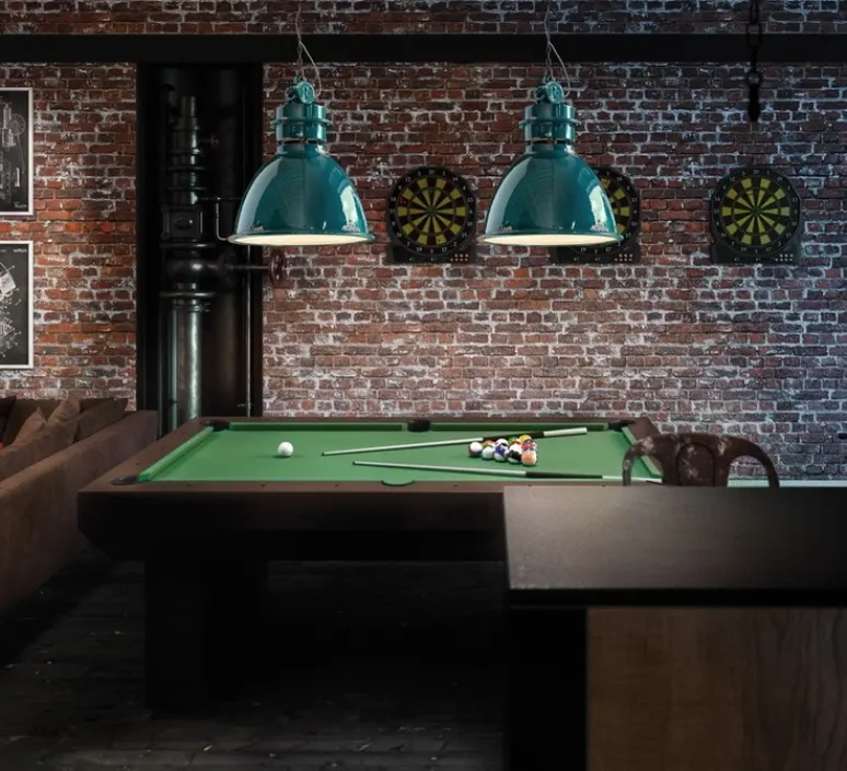 Suspension*Ferroluce Suspension, Industrial C1750, , Ø50cm, H62cm - vert vintage