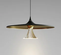 Suspension*Artemide Suspension, Ipno, , LED, 3000K, 1786lm, Ø62cm, H28,8cm - noir et or