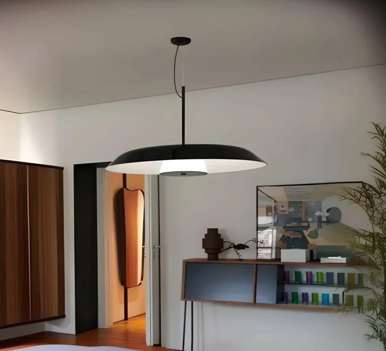 Suspension*Oluce Suspension, Iride 878, , LED, 2700K, 1330 lm, Ø55cm, H9cm - noir