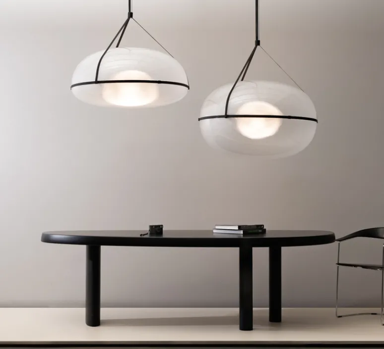 Suspension*A-N-D Suspension, Iris, A/A, , LED, dim, 1-10V, 2700k, Ø90cm, H60cm - noir