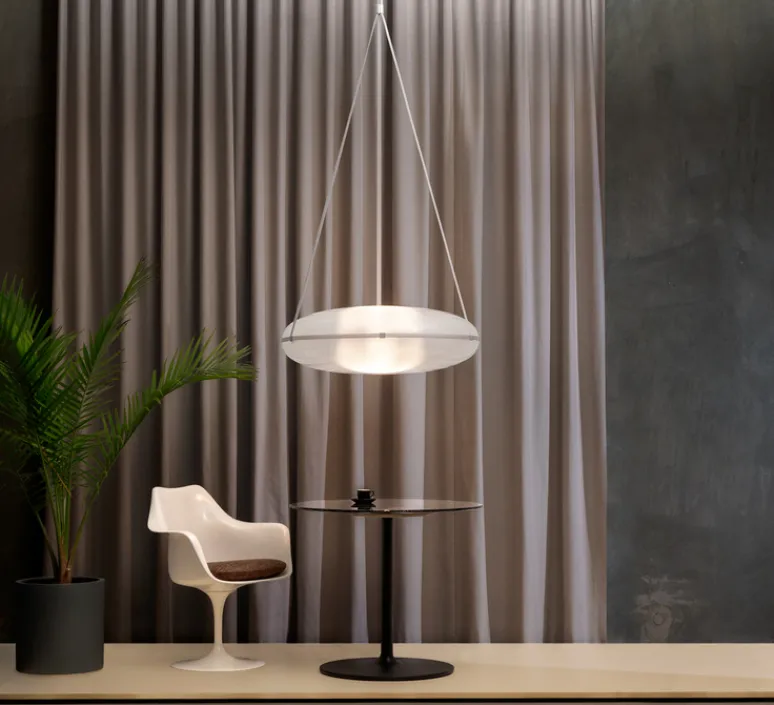 Suspension*A-N-D Suspension, Iris, B/B, , LED, dim, 1-10V, 2700k, Ø90cm, H30cm - argent