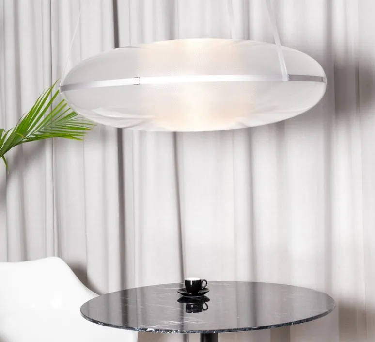 Suspension*A-N-D Suspension, Iris, B/B, , LED, dim, 1-10V, 2700k, Ø90cm, H30cm - argent