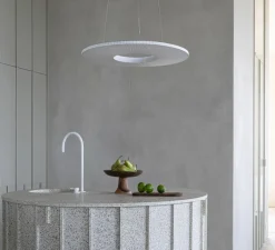 Suspension*Dix heures dix Suspension, Iris Horizontal 60, , LED, dim, 2700K, 5250 lm, Ø60cm, P60cm - blanc