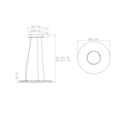 Suspension*Dix heures dix Suspension, Iris Horizontal 60, , LED, dim, 2700K, 5250 lm, Ø60cm, P60cm - blanc