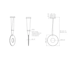 Suspension*Dix heures dix Suspension, Iris Vertical 60, , LED, dim, 2700K, 5250 lm, Ø60cm, P60cm - blanc