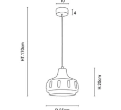 Suspension*Market Set Suspension, Jimmy S, , Ø25cm, H20cm - brun