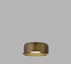Suspension, Jube SP 1G, terre brûlée, or satiné, LED, dim, 2700K, 2000 lm, Ø38cm, H17cm - Vistosi
