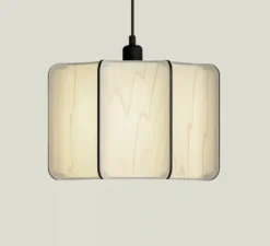 Suspension, Kactos, ivoire, structure noire, L38cm, H24cm - LZF