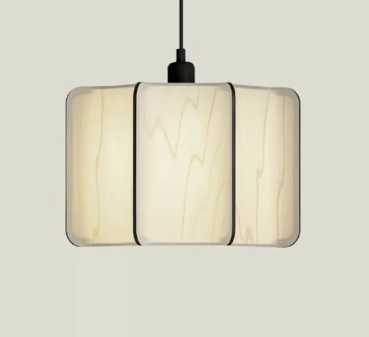 Suspension, Kactos, ivoire, structure noire, L38cm, H24cm - LZF