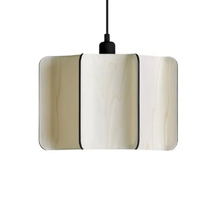 Suspension, Kactos, ivoire, structure noire, L38cm, H24cm - LZF