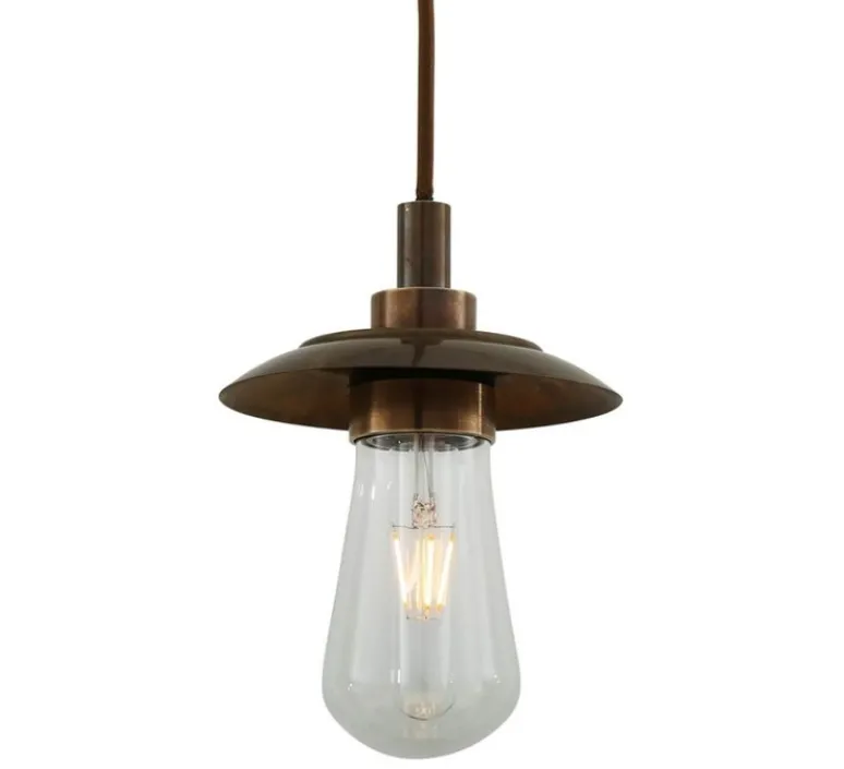 Suspension*Mullan Lighting Suspension, Kai, antique, IP65, Ø21cm, H22cm - laiton