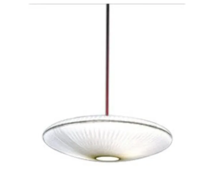 Suspension, Kaléidoscope Moyen, blanc avec câble rouge, Ø62cm, H17cm - Celine-Wright