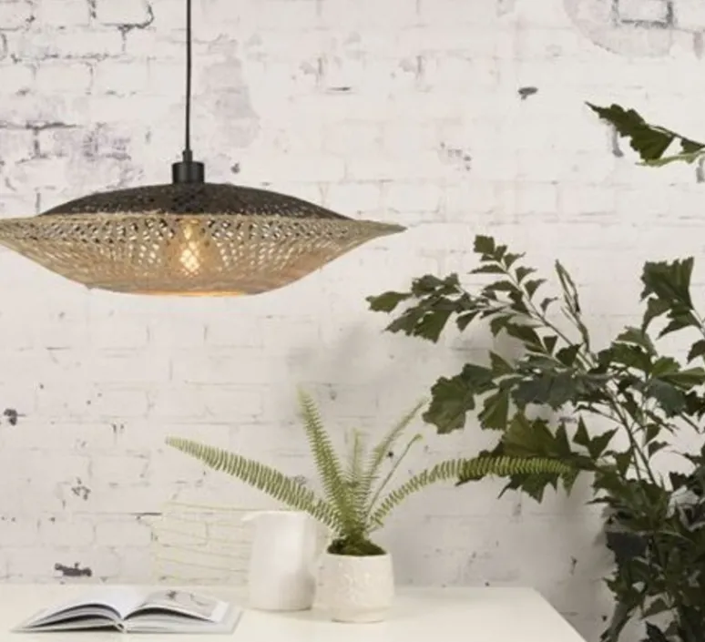 Suspension*Good&Mojo Suspension, Kalimantan M, , Ø60cm, H15cm - Good & Mojo noir et naturel
