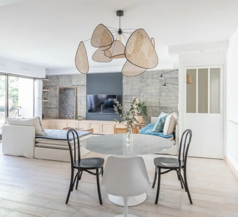 Suspension*Good&Mojo Suspension, Kalimantan M, , Ø60cm, H15cm - Good & Mojo noir et naturel