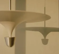 Suspension, Kantarell, nickel, LED, dim, 2700K, 1000 lm, Ø60cm, H51cm - New Works