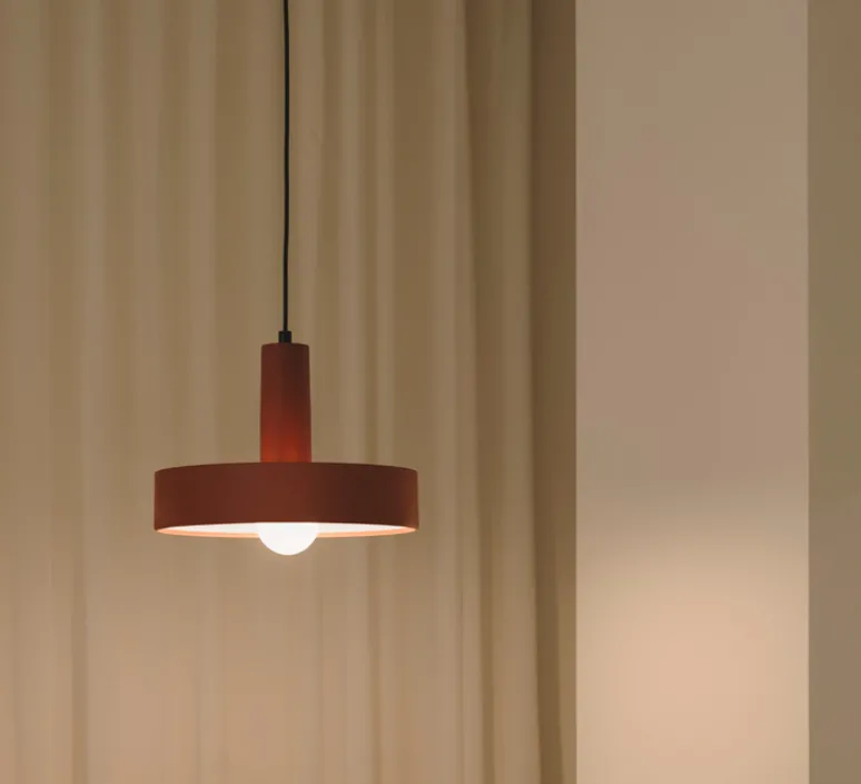 Suspension*LEDS C4 Suspension, Keops S, , Ø28cm, H21,5cm - rouge brique