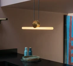 Suspension*Tala Suspension, Kilter, , IP44, LED, 2700K, 375 lm, L64cm, H12,2cm - laiton