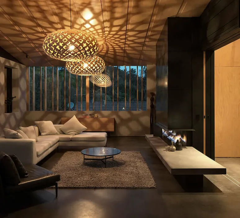 Suspension*David Trubridge Suspension, Kina, version assemblée, , Ø44cm, H20cm - bambou naturel