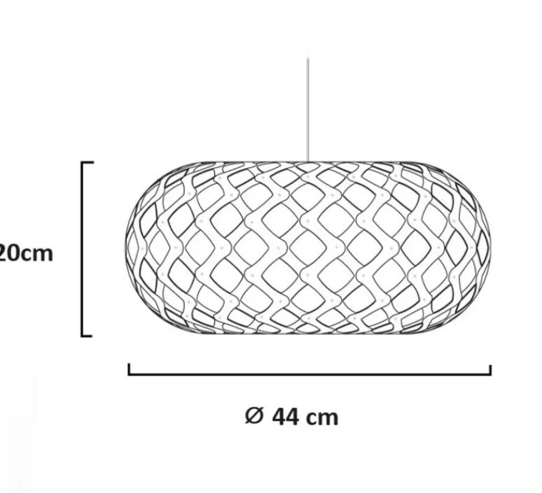 Suspension*David Trubridge Suspension, Kina, version assemblée, , Ø44cm, H20cm - bambou naturel