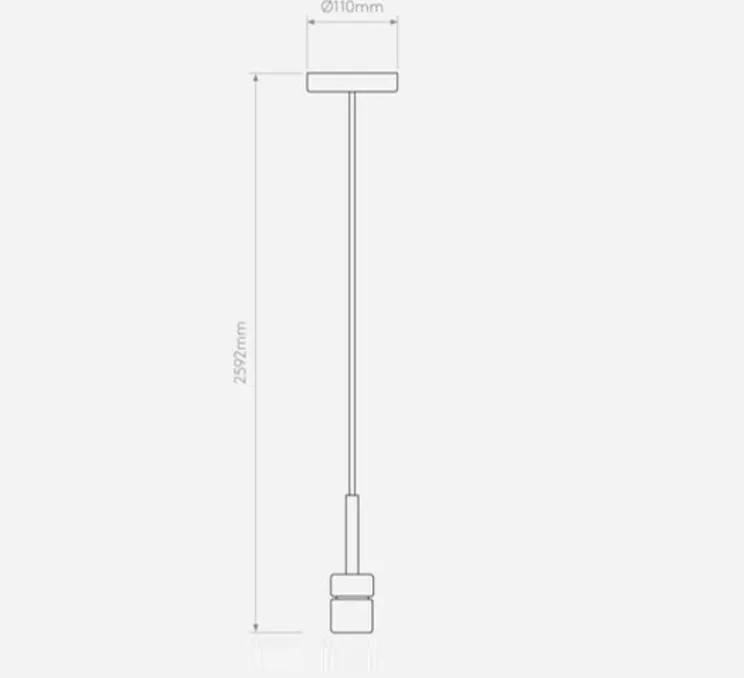 Suspension, Kit 4, bronze, Ø11cm, H7cm - Astro