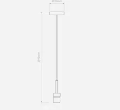 Suspension, Kit 4, noir mat, Ø11cm, H7cm - Astro