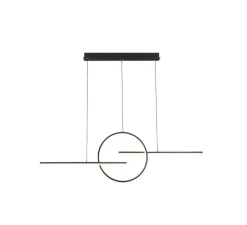 Suspension, Kitesurf, noir, LED, 3000K, 4000 lm, L124cm, H150cm - Mantra