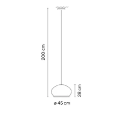 Suspension, Knit, 7455, beige, LED, dim, Dali, 2700K, 4782 lm, Ø45cm, H28cm - Vibia