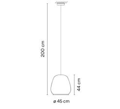 Suspension*Vibia Suspension, Knit, 7450, , LED, dim, 1-10V, 2700K, 4740 lm, Ø45cm, H44cm - beige