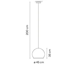 Suspension, Knit, 7460, beige, LED, dim, 1-10V, 2700K, 4740 lm, Ø45cm, H35cm - Vibia