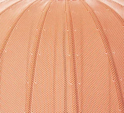 Suspension, Knit Wit, high, corail, Ø65cm, H89cm - Made by Hand