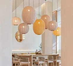 Suspension*Made by Hand Suspension, Knit Wit, high, jaune, lever de soleil, Ø65cm, H89cm - jaune, levé de soleil