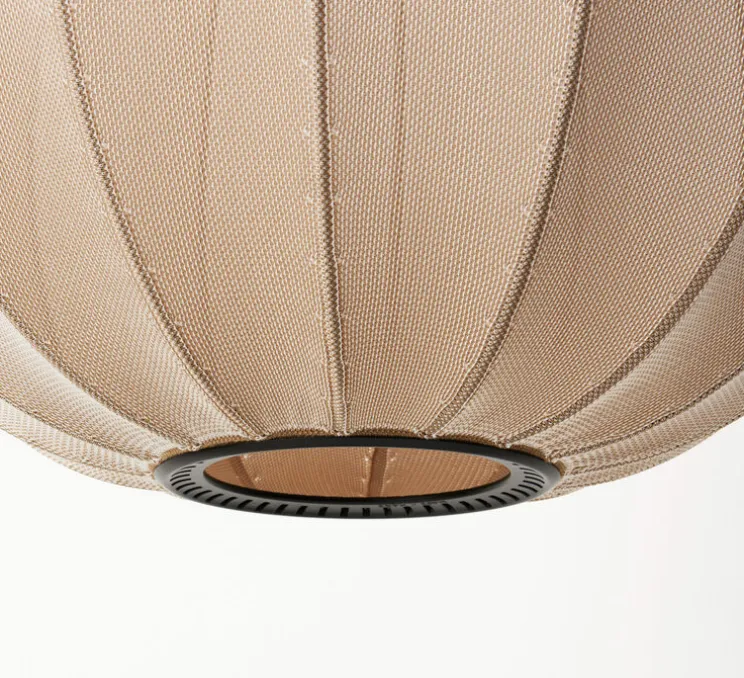 Suspension, Knit-wit, rond, beige, pierre de sable, Ø60cm, H55cm - Made by Hand