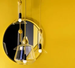 Suspension|Enfants*Vitamin Suspension, Knot Large, , Ø19,5cm, H22,4cm - jaune