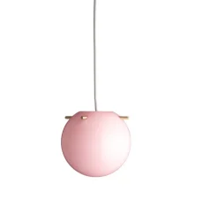 Suspension*Frandsen Suspension, Koi, , Ø25cm, H23cm - rose opalin, tiges laiton