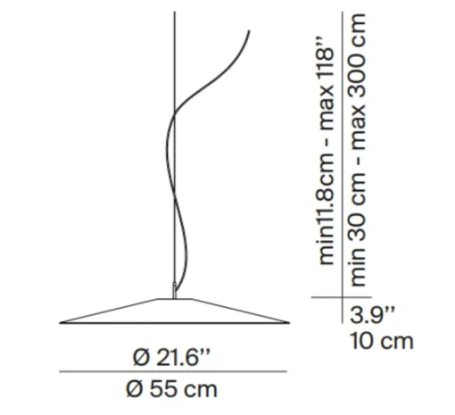 Suspension*Luceplan Suspension, Koinè, , LED, dim, coupure de phase, 2700K, Ø55cm, H10cm - rouge