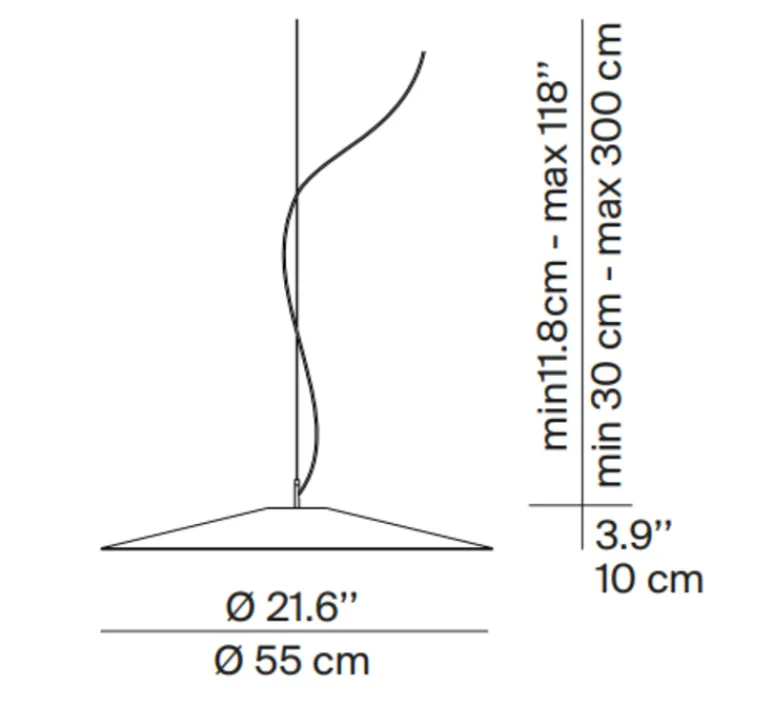Suspension*Luceplan Suspension, Koinè, , LED, dim, coupure de phase, 2700K, Ø55cm, H10cm - rouge