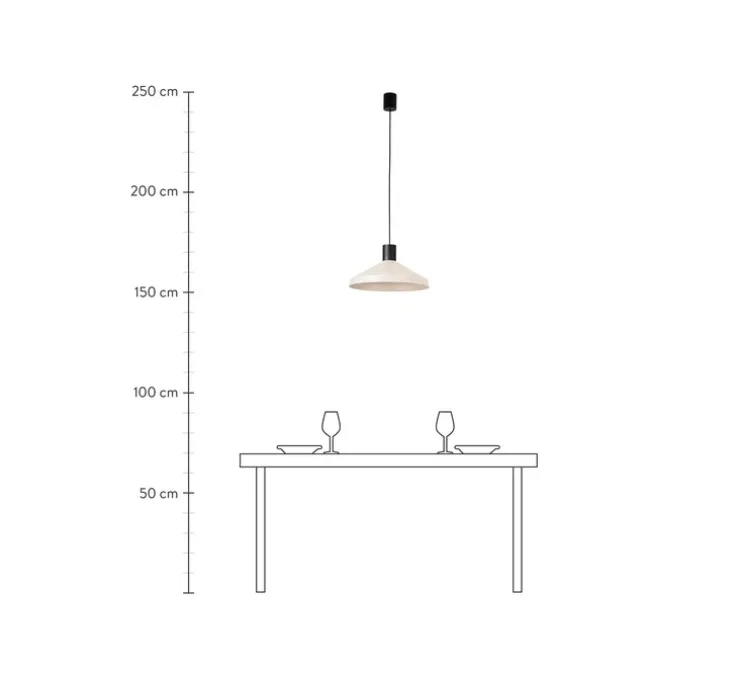 Suspension, Kombo 40, beige, Ø40cm, H20,6cm - Faro