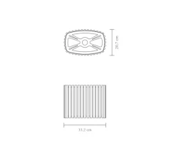 Suspension*Umage Suspension, Komorebi Rectangular Medium, , L33cm, H26cm - chêne foncé