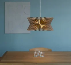 Suspension*Secto Design Suspension, Kontro 6000, , LED, Ø45cm, H21cm - bois, marron