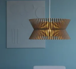 Suspension*Secto Design Suspension, Kontro 6000, , LED, Ø45cm, H21cm - bois, marron