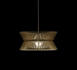 Suspension*Secto Design Suspension, Kontro 6000, , LED, Ø45cm, H21cm - bois, marron