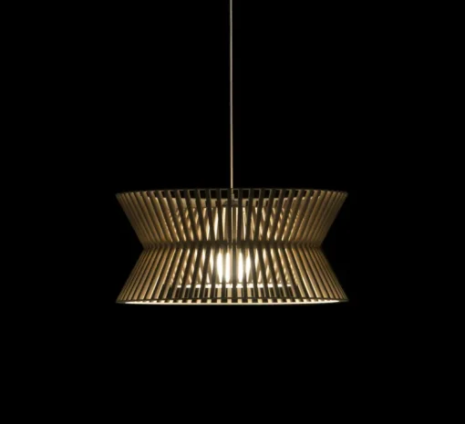 Suspension*Secto Design Suspension, Kontro 6000, , LED, Ø45cm, H21cm - bois, marron