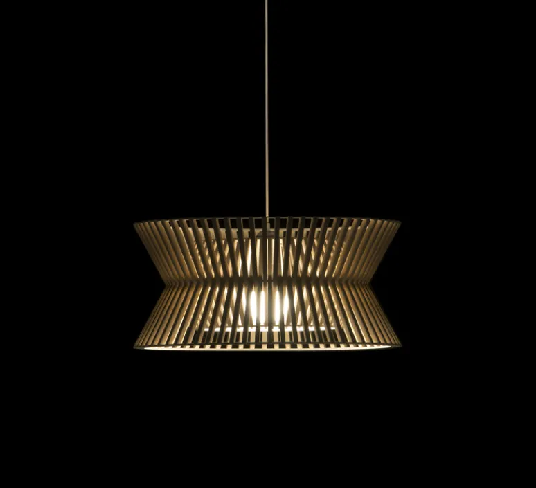 Suspension*Secto Design Suspension, Kontro 6000, , LED, Ø45cm, H21cm - bois, marron
