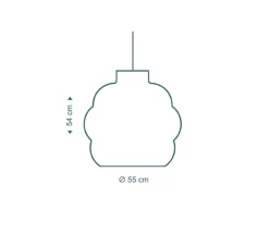 Suspension, Kumulo 5200, blanc, Ø55cm, H54cm - Secto Design