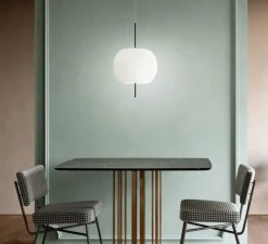 Suspension*KDLN Suspension, Kushi 16, blanc et noir, Ø16cm, H26cm - blanc, noir