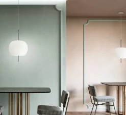 Suspension*KDLN Suspension, Kushi 16, blanc et noir, Ø16cm, H26cm - blanc, noir