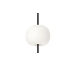 Suspension*KDLN Suspension, Kushi 16, blanc et noir, Ø16cm, H26cm - blanc, noir