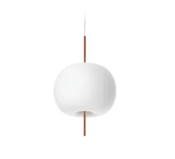 Suspension, Kushi 33, blanc et cuivre, Ø33cm, H56cm - KDLN