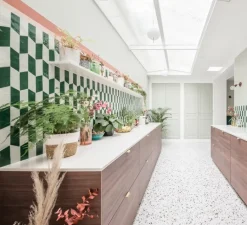 Suspension*KDLN Suspension, Kushi 16, , Ø16cm, H26cm - blanc et laiton